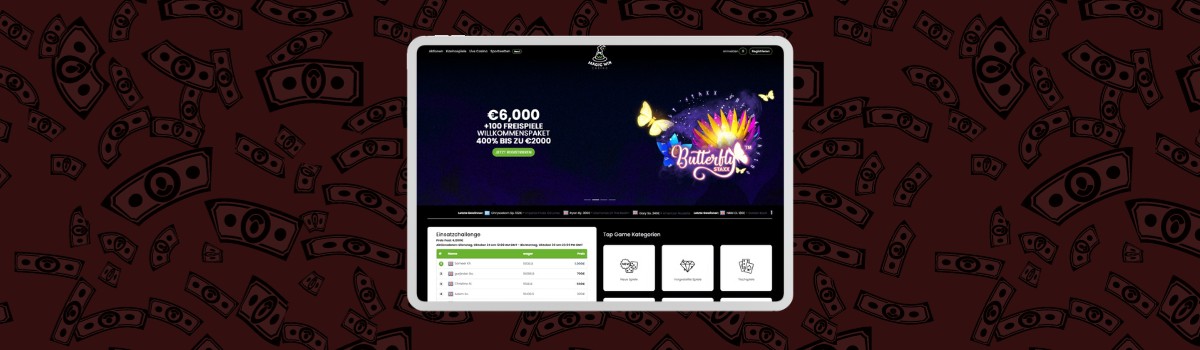 Screenshot von MagicWin Casino in Deutschland.